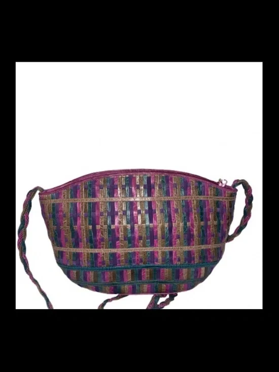 Sharif Multicolor Woven Leather Shoulder Bag - Picture 2 of 5